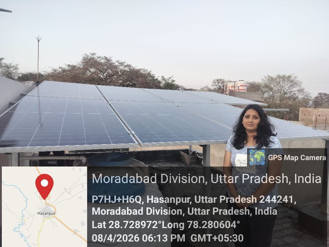 Residential solar project for Akanksha Saxena, 4 kW (OnGrid)