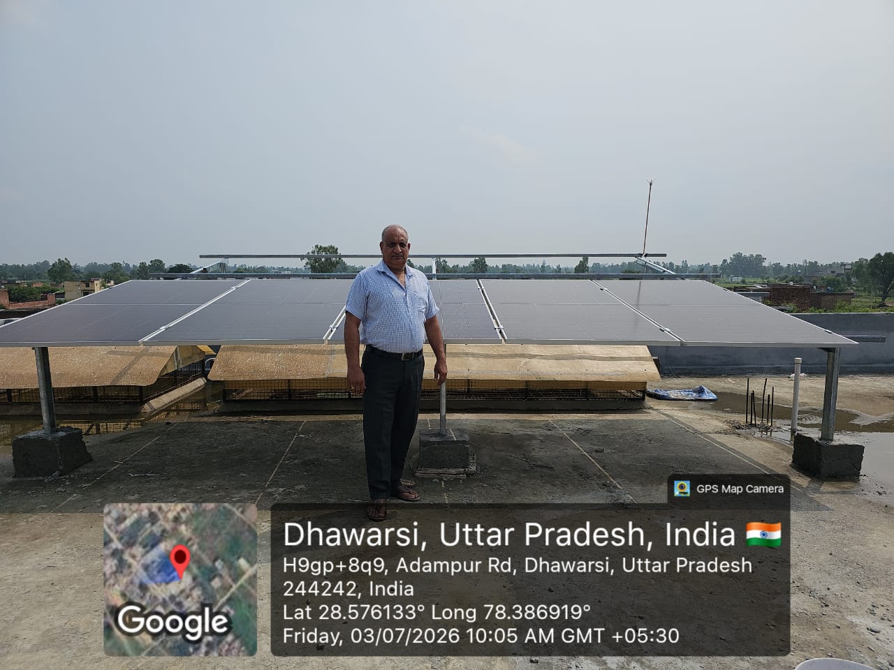 Residential solar project for Dr. Shailendra Kumar Agarwal, 6 kW (Hybrid)