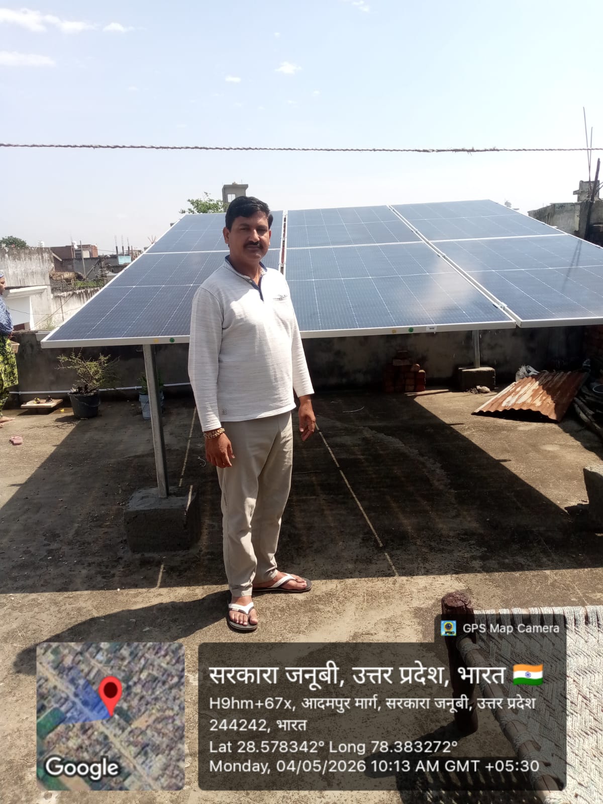 Residential solar project for Ankur Tyagi, 3 kW